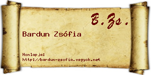 Bardun Zsófia névjegykártya