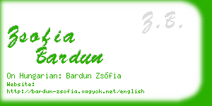 zsofia bardun business card